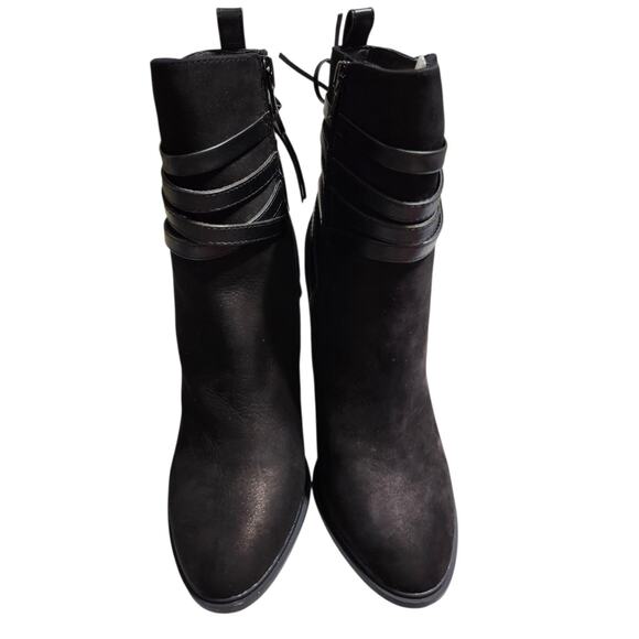 Steve Madden Black Nubuck Gaybel Heeled Boots Size 9.5 - Picture 2 of 9